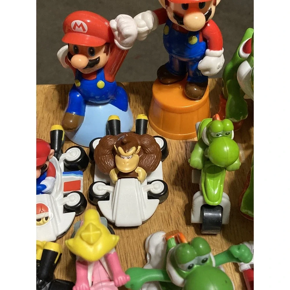 Super Mario Bros Kart Racers Figures Yoshi Princess War Kong Mario Mcdonalds LOT
